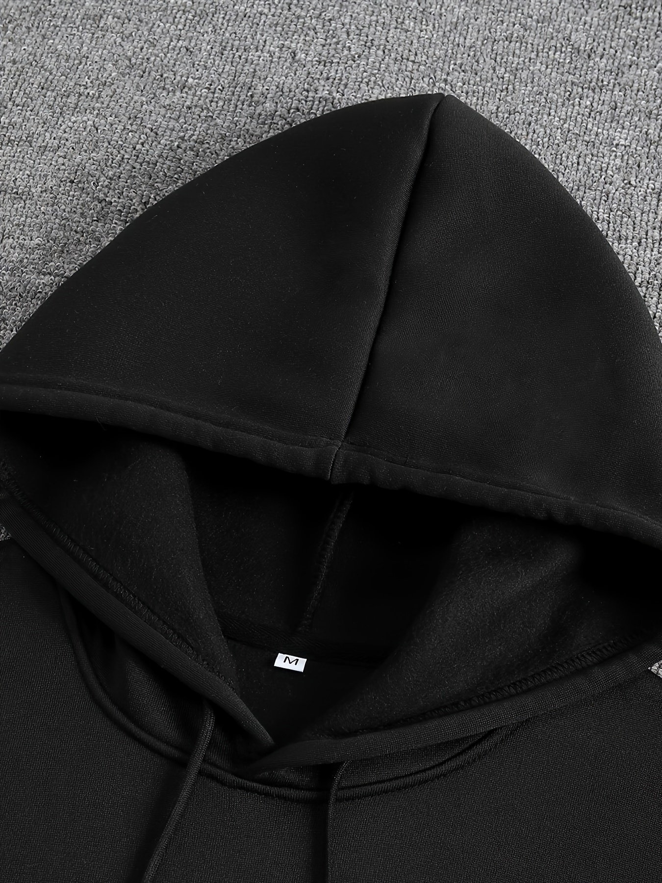 mens hooded fleece sweatshirt is a casual and hooded sweatshirt with faith over fear letter print details 2