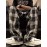 Men's Casual Plaid Long Pants With Drawstring - Basic Straight-Leg Trousers For Casual Wear