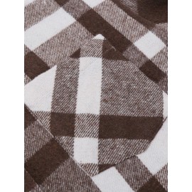 Mens Flannel Shirt Long Sleeve Plaid Jacket Casual Button Down Shirts Shacket