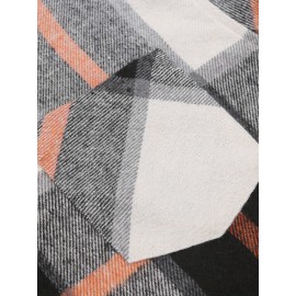 Mens Flannel Shirt Long Sleeve Plaid Jacket Casual Button Down Shirts Shacket