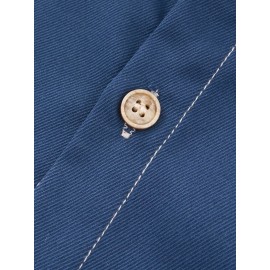 Mens Button Down Shirt Long Sleeve Wrinkle Free Casual Shirt For Men Untucked Shirts With Pocket