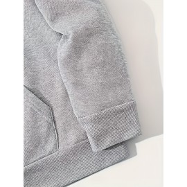 Men's Oversized Hip-Hop Style Hoodie with Geometric Print - Casual Pullover Sweatshirt for Fall & Winter, Polyester, Machine Washable