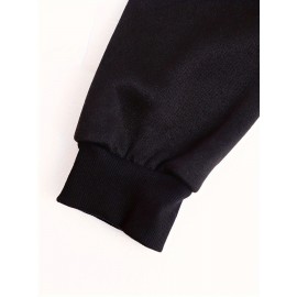 Men's Fashion Geometric Cross Print Hoodie with Comfort Pockets, Full Zip Regular Fit Polyester Knit Fabric Hooded Sweatshirt with Slight Stretch - All Season Style