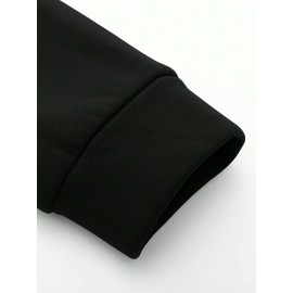 Men's Fashion Cross Print Long Sleeve Hoodie - Classic Zip-Up Design, Casual Style, Ideal For Fall And Winter