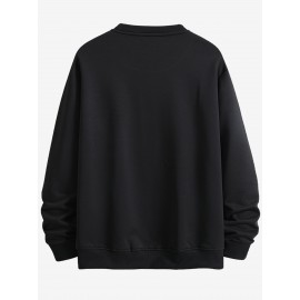 OTF printed hoodie, casual round neck pullover hoodie, long sleeves, suitable for spring and autumn, comfortable and fitted