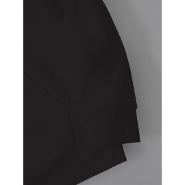 Men's Casual Hoodie with Unique Print Design - Soft Polyester, Machine Washable, Loose Fit Pullover with Kangaroo Pocket